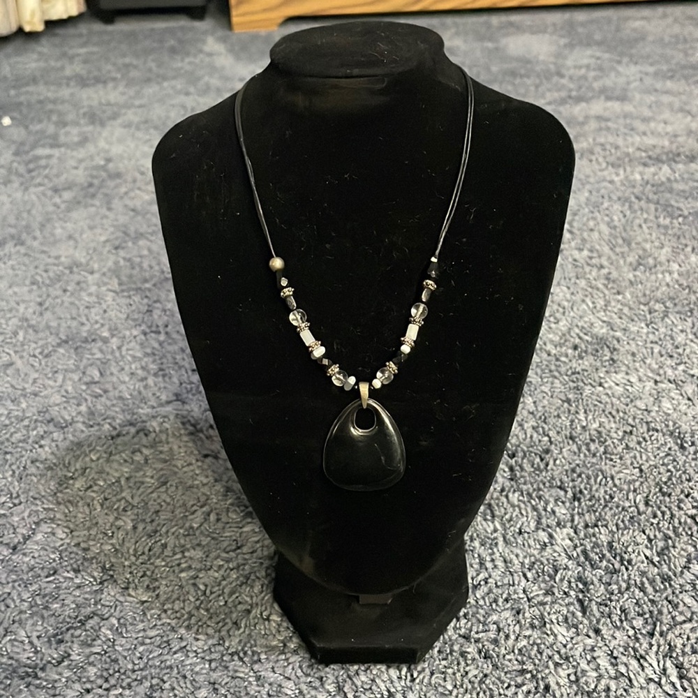 Cute black pendant necklace